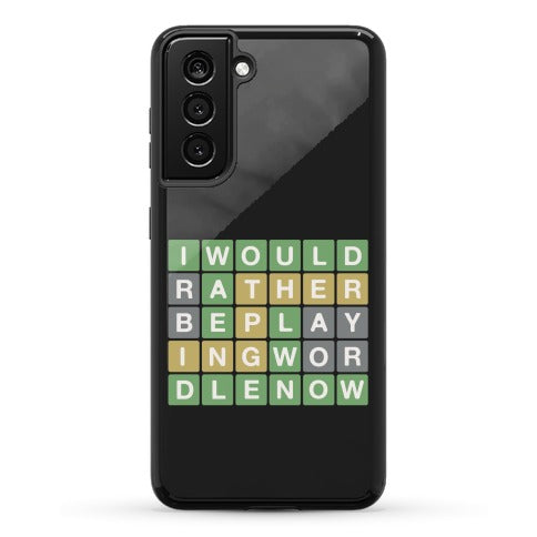 I Would Rather Be Playing Wordle Now Parody Phone Case